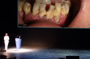 Dr Garefis at AIDD Congress, presenting his new dental technique.
